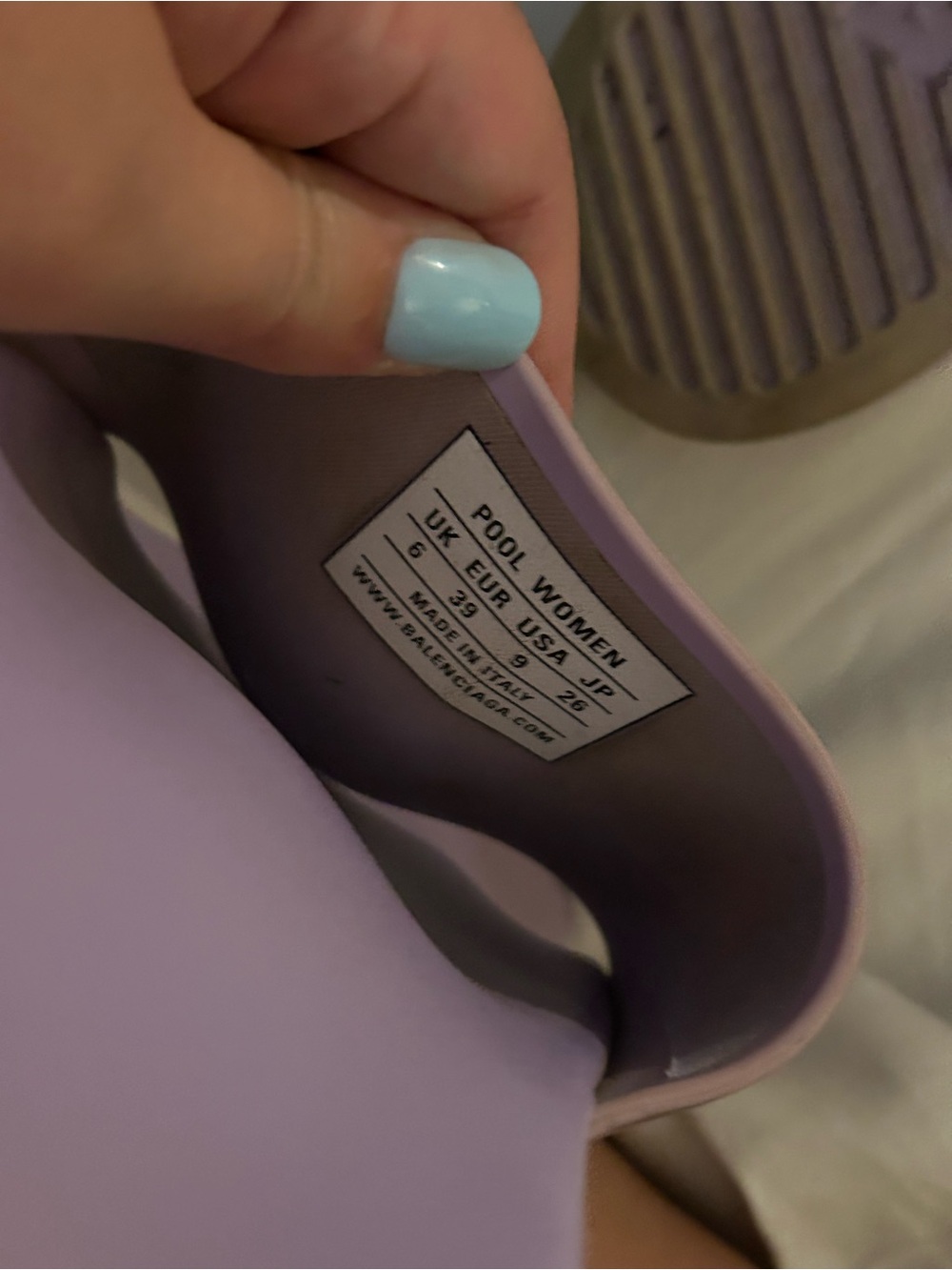 Balenciaga Lilac Pool Slide Sandal - Picture 6 of 6